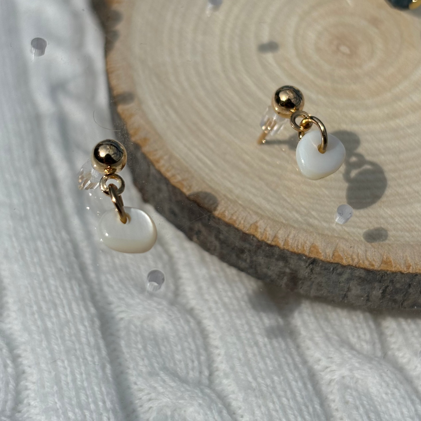 Amagansett White Coral Drop Earrings