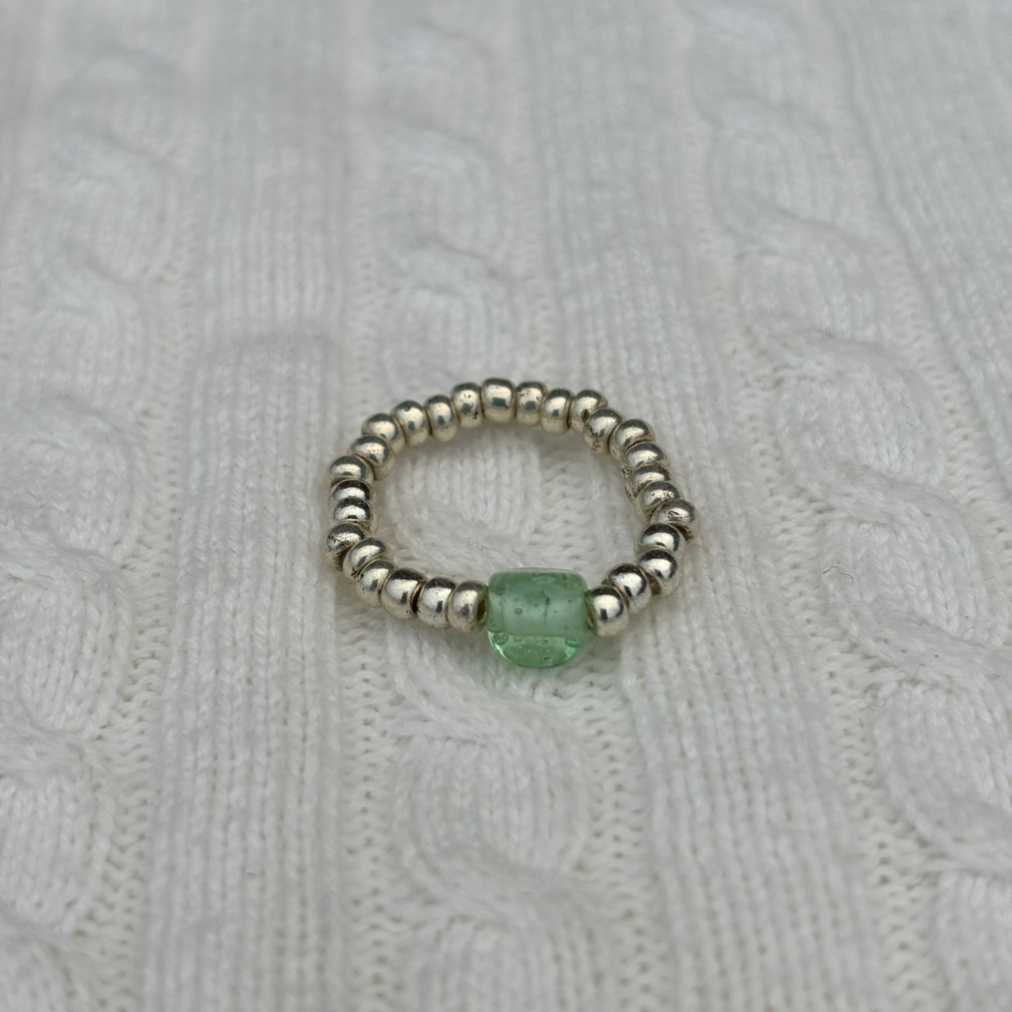Vintage Glass Bead Rings