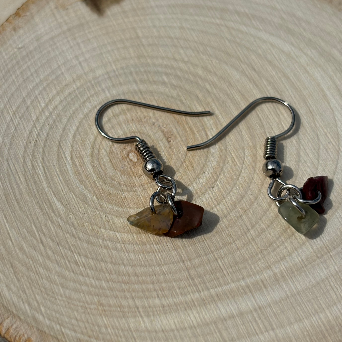Jagged Gemstone Drop Earrings