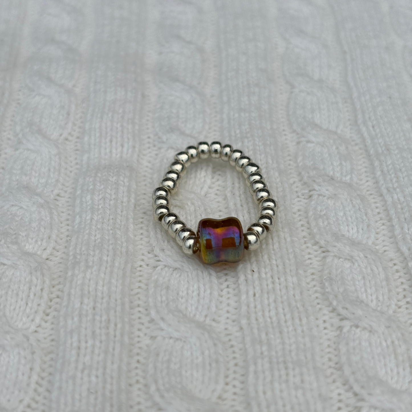 Vintage Glass Bead Rings