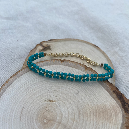 Gemstone Woven Bracelet