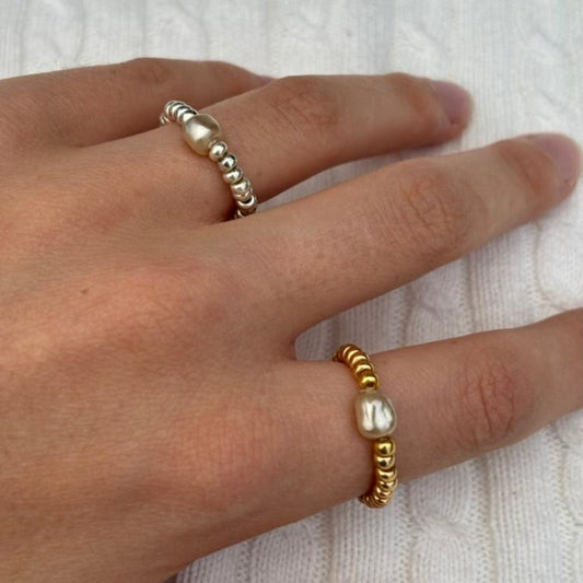 Vintage Pearl Stretch Rings