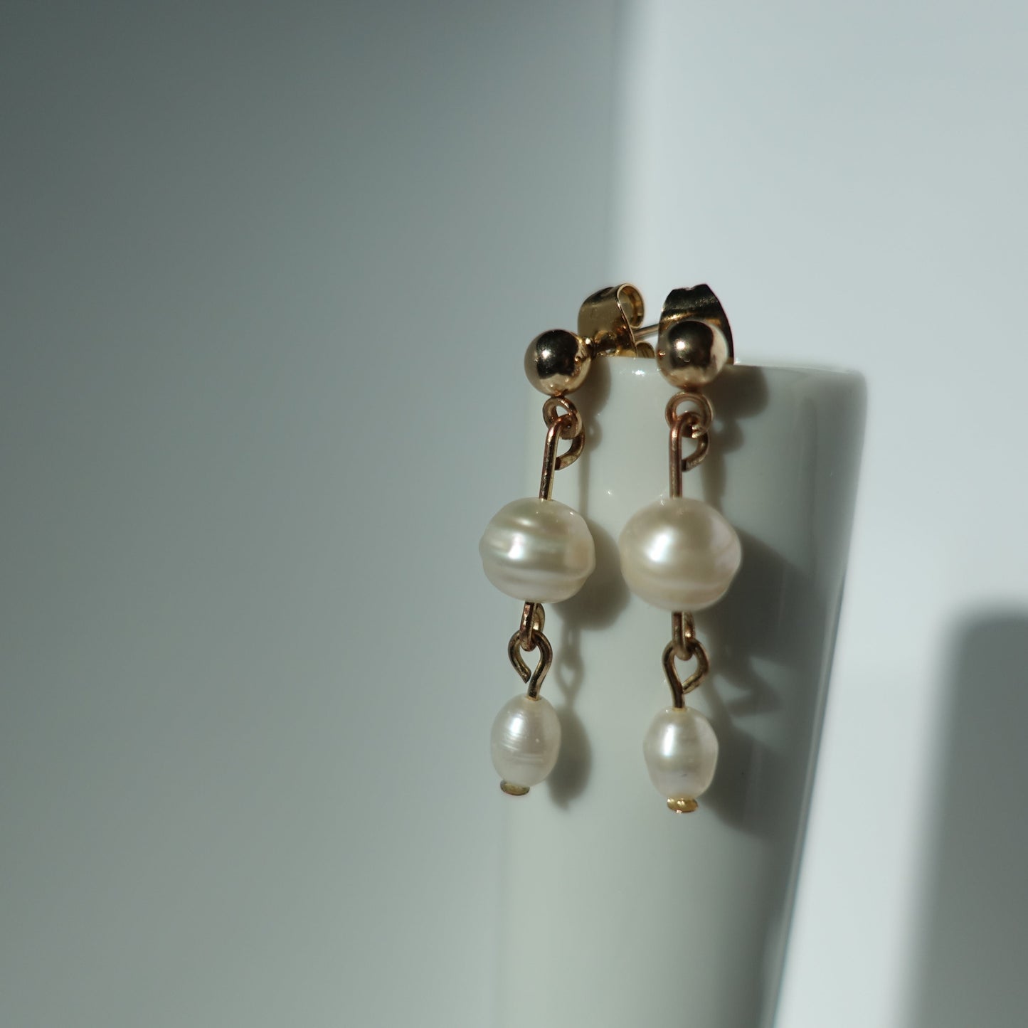 Amagansett Dual Pearl Drop Earrings