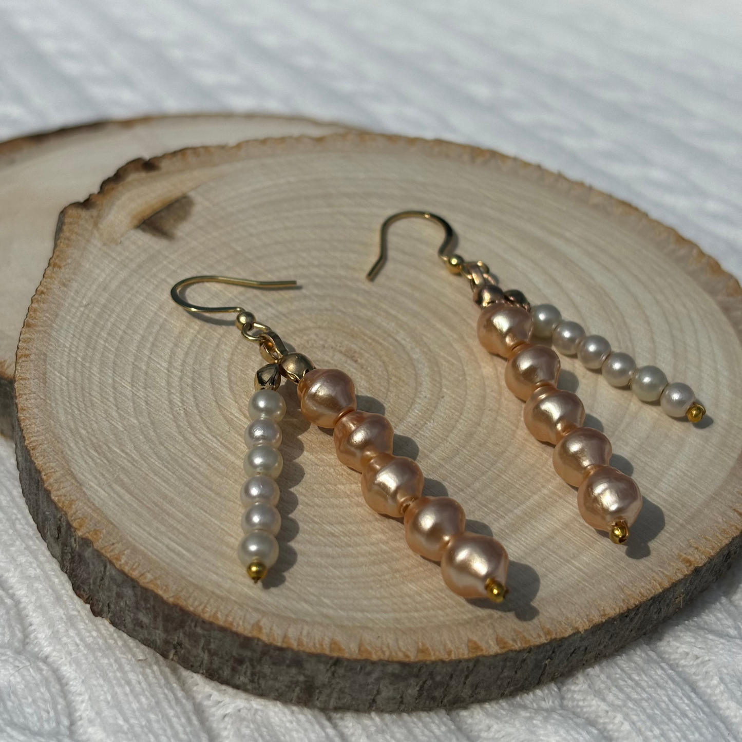 Dual Drop Pearl Earrings