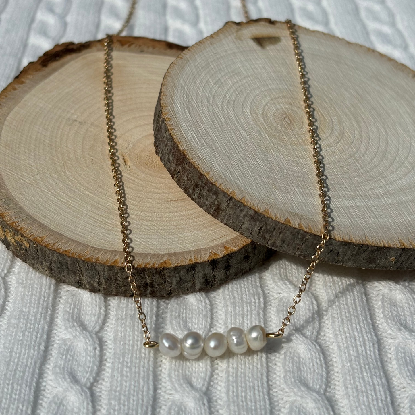 Amagansett Pearl Row Necklace