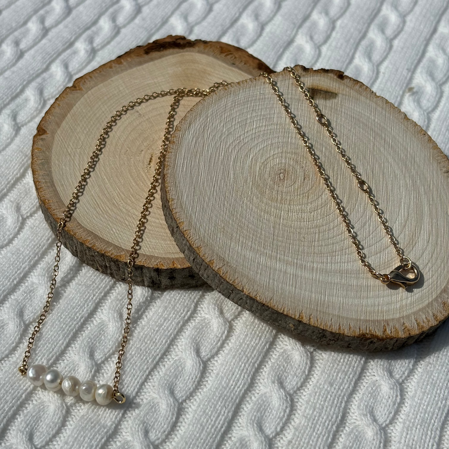 Amagansett Pearl Row Necklace