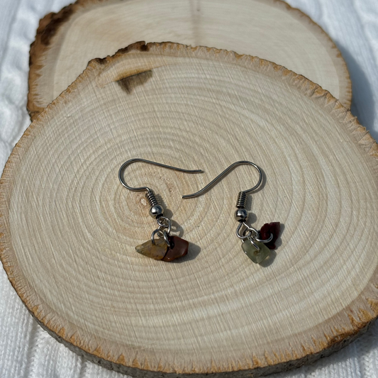 Jagged Gemstone Drop Earrings