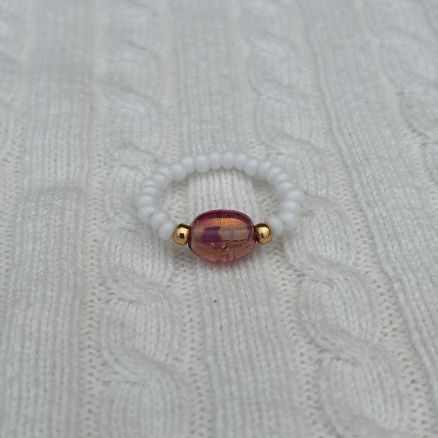 Vintage Glass Bead Rings